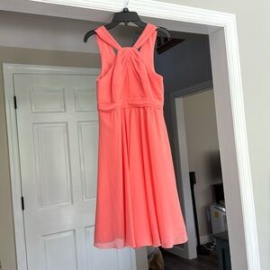 EUC coral halter style dress